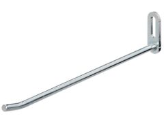 Lochplattenhaken, angewinkelt - galvanisch blau verzinkt - 200 mm Tiefe - 7 mm Rundstahl