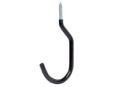 Schraubhaken mit schwarzer Gummierung, galvanisch blau verzinkt - 149 x 67 mm, d = 7,5 mm