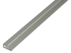 Abschlussprofil selbstklemmend - Alu Silber eloxiert - 1000 x 20 / Materialstärke 1,5 mm - für 6 mm Dicke