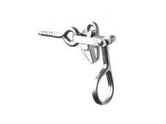 Ankettel mit Konsole und Ringschraube 55x55mm asymmetrisch blau verzinkt