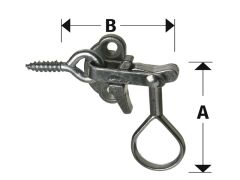 Ankettel mit Konsole und Ringschraube 55x55mm symmetrisch blau verzinkt