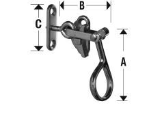 Ankettel mit Konsole und Plattenöse 12x40mm asymmetrisch blau verzinkt