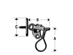 Ankettel mit Konsole und Plattenöse 12x40mm symmetrisch blau verzinkt
