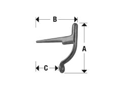 Stützhaken zum Einschlagen für Sturmhaken 5,5mm Dorn blau verzinkt