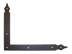 1 Paar Winkelband mit Zierspitze, 250x350mm - Schwarz