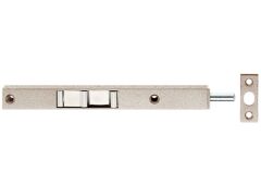 Rohrkantriegel mit Schieber, Silber lackiert - 200x17x12