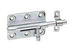 Bolzenriegel, Runder Griff, galvanisch verzinkt, dickschichtpassiviert - 80/125x59