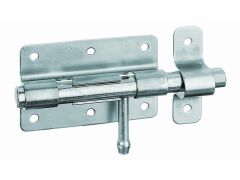 Bolzenriegel, Runder Griff, blau verzinkt - 88/140x67