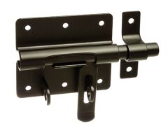 Bolzen-Schlossriegel, Schwarz beschichtet - 80/120x58