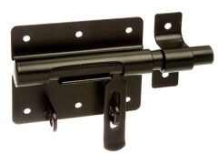Bolzen-Schlossriegel, Schwarz beschichtet - 88/140x67