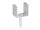 Flechtzaunhalter, U-Form, verzinkt, 83x38
