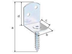 Flechtzaunhalter, L-Form,verzinkt, 83x32, GP24St