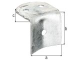 Zaun-Riegelbeschlag für Pfosten und Halbrund-Zaunriegel 100 mm - feuerverzinkt  -  70 x 65 x 70
