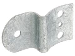 Zaun-Riegelbeschlag für Pfosten und Halbrund-Zaunriegel 80 mm - feuerverzinkt  -  40 x 78