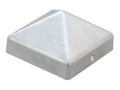 Pfosten-Kappe für Holzpfosten - hohe Form - ALU blank  -  111 x 111