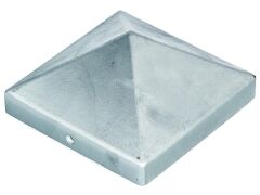 Pfosten-Kappe für Holzpfosten - hohe Form - ALU blank  -  120 x 120