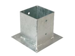 Aufschraubhülse für Vierkantholzpfosten - feuerverzinkt  -  121 x 121