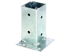 Aufschraubhülse für Vierkantholzpfosten - Ecke - feuerverzinkt  -  71 x 71