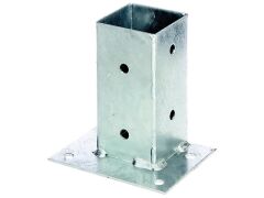 Aufschraubhülse für Vierkantholzpfosten - gerade - feuerverzinkt  -  71 x 71