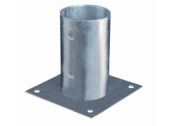 Aufschraubhülse für Rundholzpfosten - feuerverzinkt  -  141 mm