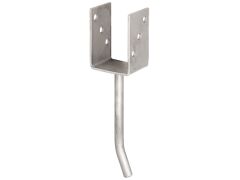 U-Pfostenträger mit Rundstahl-Betonanker - Typ367 - Edelstahl -  71 x 100