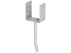 U-Pfostenträger mit Rundstahl-Betonanker - Typ367 - Edelstahl -  91 x 100