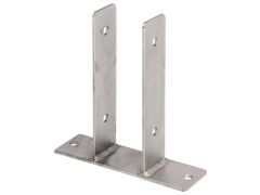 U-Pfostenträger - Typ345 - Edelstahl - zum Aufschrauben -  71 x 200
