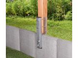 U-Pfostenträger für L-Randsteine - feuerverzinkt - zum Anschrauben -  91 x 230