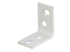 4 Stück Stuhlwinkel, zinkphosphatiert, weiß, 25x25x14