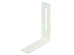 Verstellwinkel mit Langloch, weiß zinkphosphatiert - 65x80x20