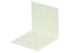 Lochplattenwinkel - weiß beschichtet -  60 x 60 x 60
