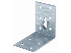 Lochplattenwinkel mit Fixierkralle zum Einschlagen - verzinkt -  60 x 60 x 40