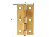 Scharnier, Messing, 64x34x1
