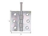 Scharnier,Stift lose,sendzimirverzinkt,63x63x2