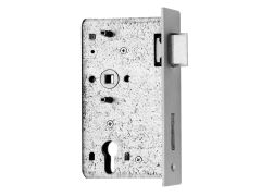 Ersatzschloss für Schlosskasten 50, verzinkt , Dornmaß 65