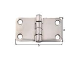 Scharnier, V4A, 38x68, 4 Löcher