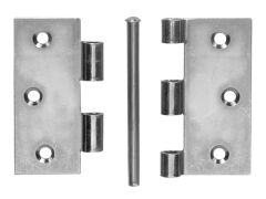 Starkes Scharnier mit lösbaren Stift 90 x 90mm - 2,5mm stark hell verzinkt