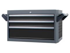 Werkstattwagenaufsatz für Werkstattwagen GALAXY mit 3 Schubfächern Schwarz/Silb