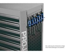 Zubehör Werkstattwagen GALAXY Schraubendreherhalter für 7 Schraubendreher Schwar