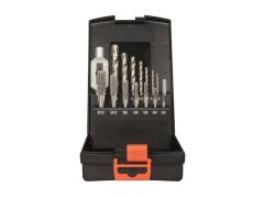 Einschnitt Gewinde Bohrzeugsatz HSS-G 15tlg M3-M12 in Kunststoffkassette