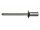 500 x Dicht-/Becherniet Alu/Alu Senkkopf 4,8x14 - Klemmbereich: 7,5-9,0mm