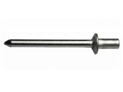 500 x Dicht-/Becherniet Alu/Stahl Flachkopf 4,0x11 - Klemmbereich: 4,5-6,5mm