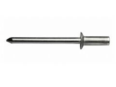 500 x Dicht-/Becherniet Alu/Stahl Senkkopf 3,2x7,5 - Klemmbereich: 1,5-3,5mm