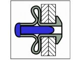 250 x Presslaschen-Blindniet Alu/Alu Flachkopf 4,8x20,5 - Klemmbereich: 3,0-9,0mm