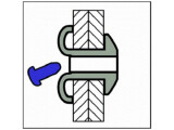 500 x Peel Spreizblindniet Alu/Stahl Flachkopf 4,0x20 - Klemmbereich: 11,0-13,0mm