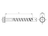 Sechskant - Betonschraube - Edelstahl A4 - 10  x 70 - SW13