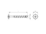 Linsenkopf - Betonschraube - Edelstahl A4 - 6(7,5) x 100 - TX30