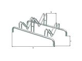 Mehrfach-Fahrradständer Form M, 1000x515, 3...
