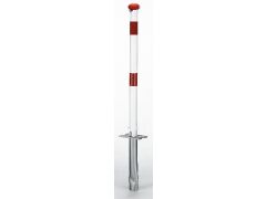 Absperrpfosten Grünenthal, umleg.PZ, 1 Ösen Weiß, 60