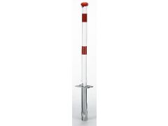 Absperrpfosten Grünenthal, umleg.Weiß2refR, PZ, 1 Ösen60